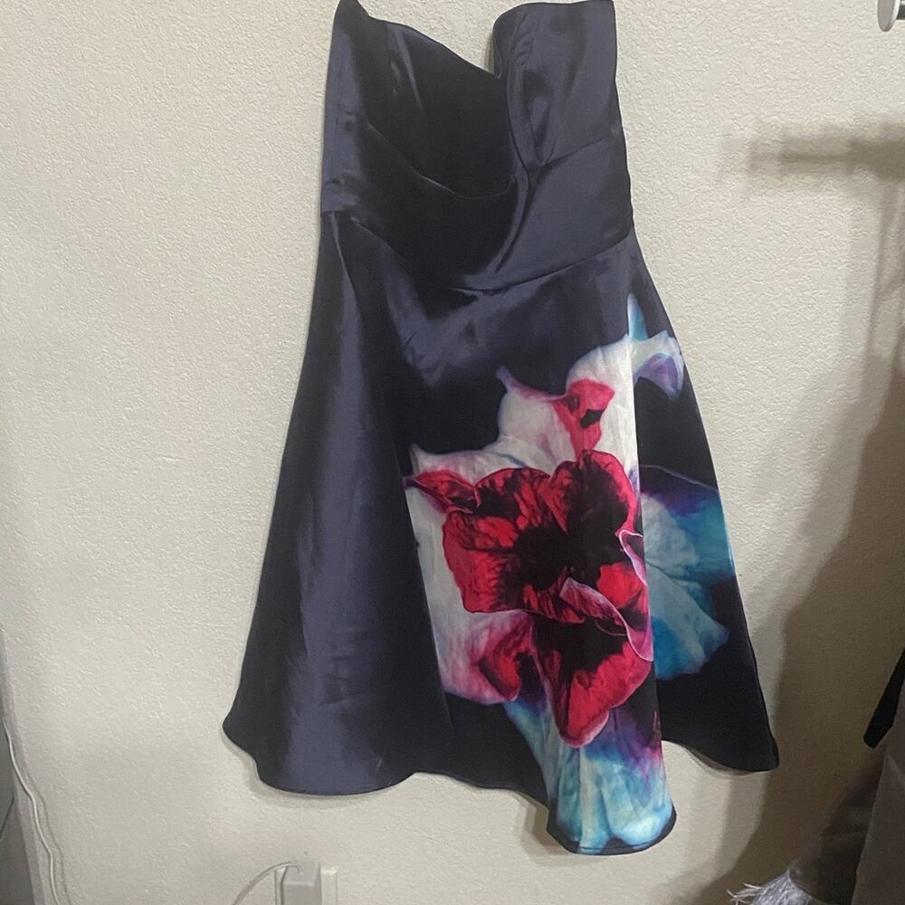City Goddess London Midnight Blue Satin Dress